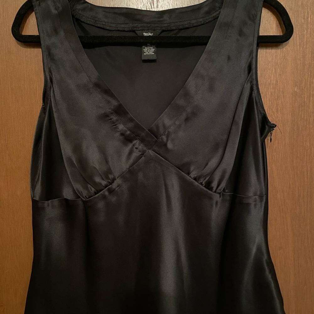 NWOT Massimo black silk camisole.
